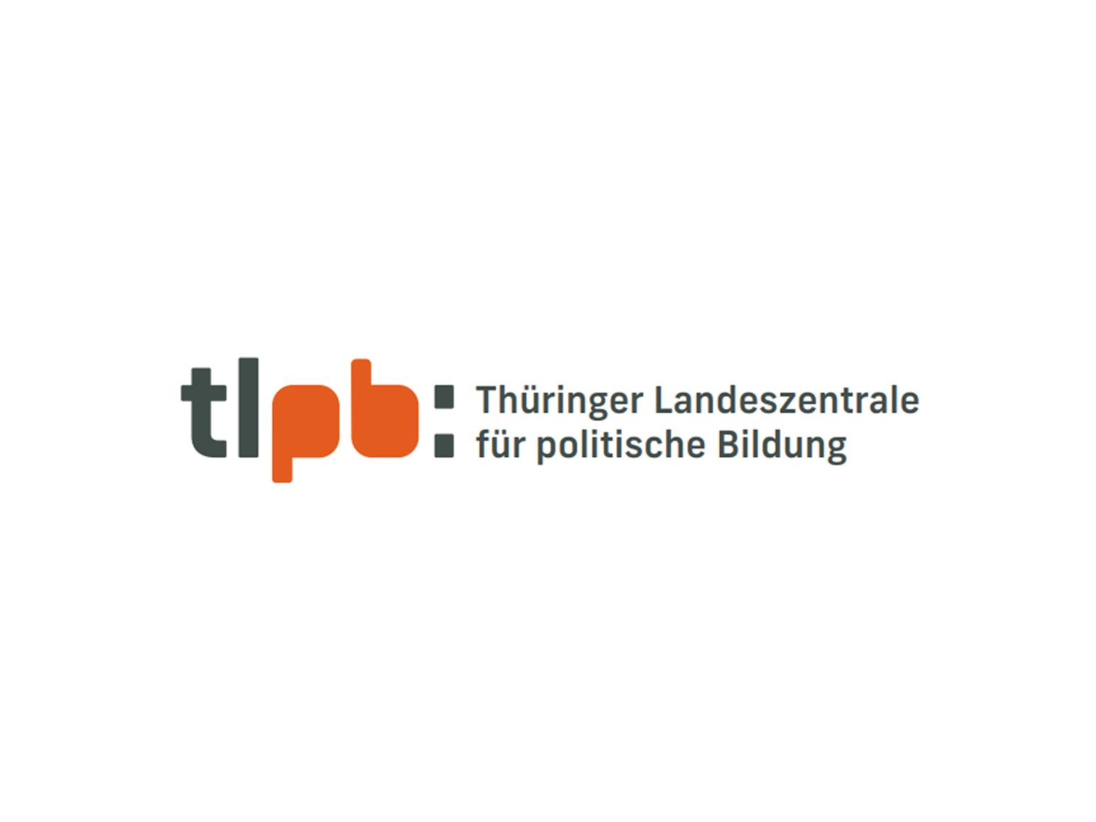 Logo der Thüringer Landeszentrale für politische Bildung mit weißem Hintergund