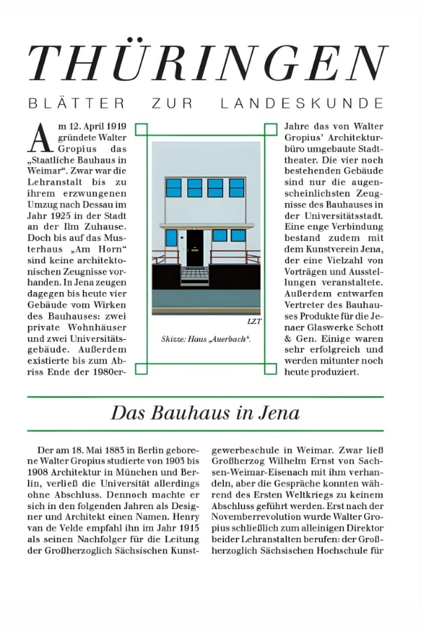 Buchcover "129 - Das Bauhaus in Jena" von Manuel Schwarz. Das Cover zeigt